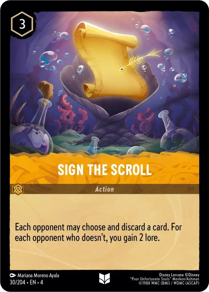 Image for Sign the Scroll (30/204) (Ursula's Return) (4) - Disney Lorcana