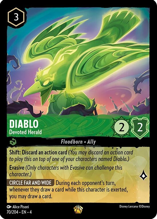 Image for Diablo - Devoted Herald (70/204) (Ursula's Return) (4) - Disney Lorcana