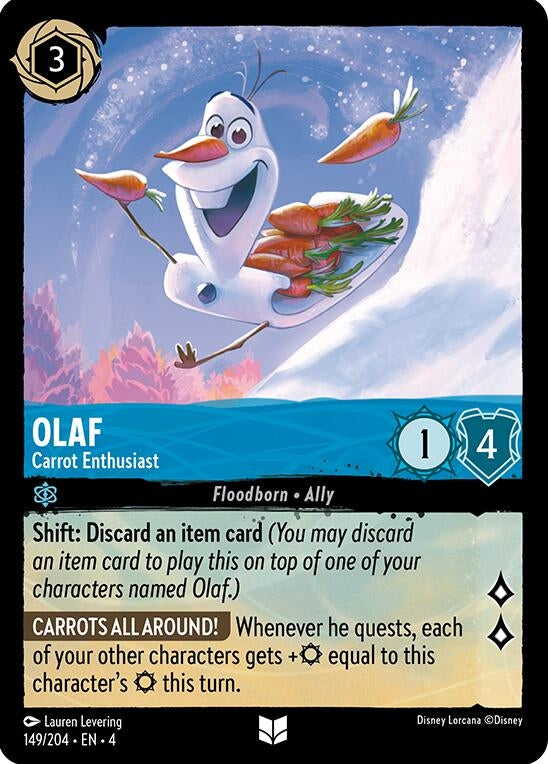 Image for Olaf - Carrot Enthusiast (149/204) (Ursula's Return) (4) - Disney Lorcana