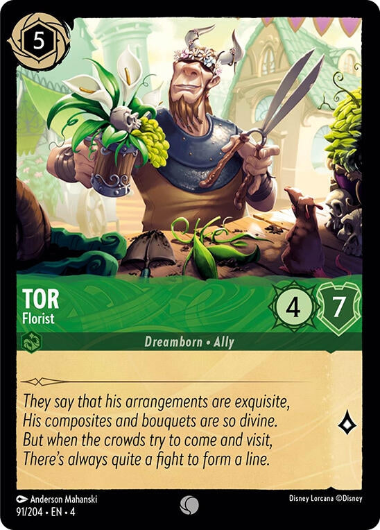 Image for Tor - Florist (91/204) (Ursula's Return) (4) - Disney Lorcana