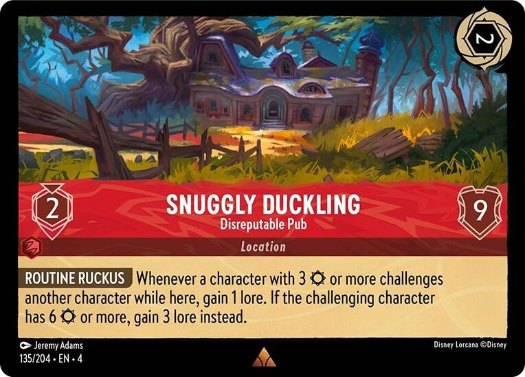 Image for Snuggly Duckling - Disreputable Pub (135/204) (Ursula's Return) (4) - Disney Lorcana