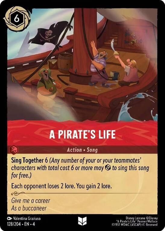 Image for A Pirate's Life (128/204) (Ursula's Return) (4) - Disney Lorcana