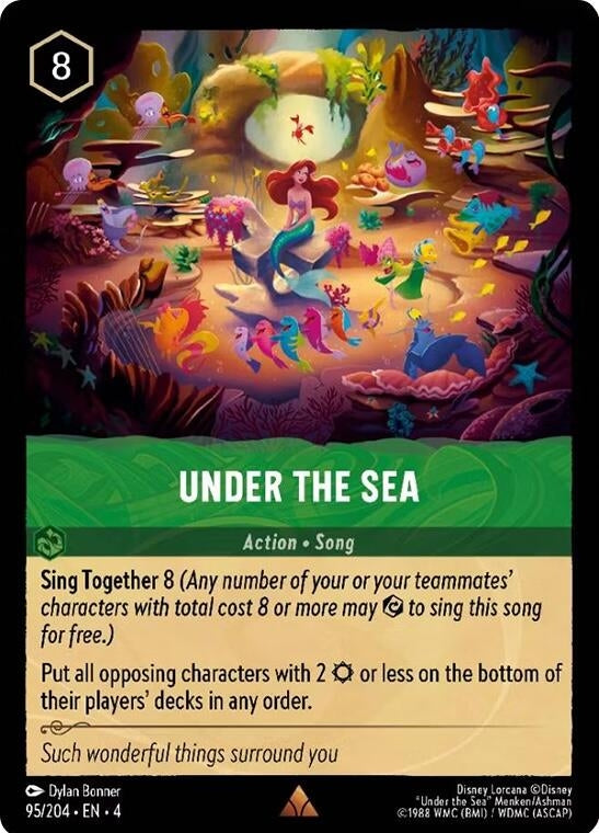 Image for Under the Sea (95/204) (Ursula's Return) (4) - Disney Lorcana