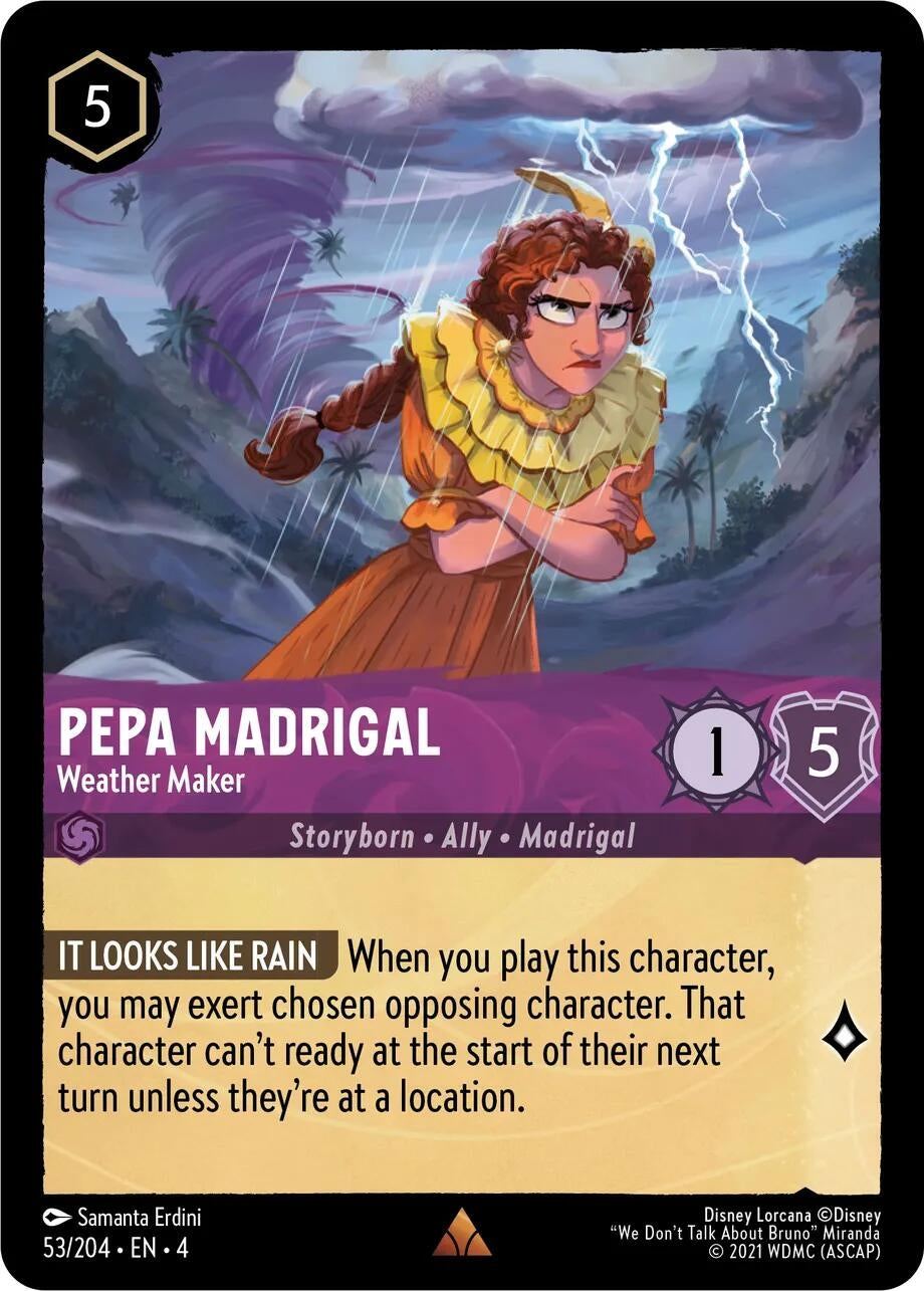 Image for Pepa Madrigal - Weather Maker (53/204) (Ursula's Return) (4) - Disney Lorcana