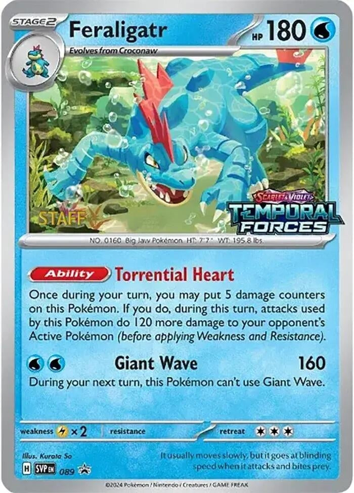 Image for Feraligatr - 089 (Prerelease) [Staff] (089) (SV: Scarlet & Violet Promo Cards) (SVP) - Pokemon