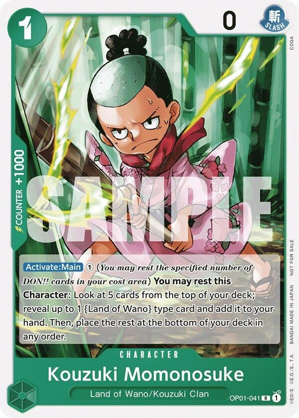 Image for Kouzuki Momonosuke (Tournament Pack Vol. 7) (OP01-041) (One Piece Promotion Cards) (OP-PR) - One Piece Card Game