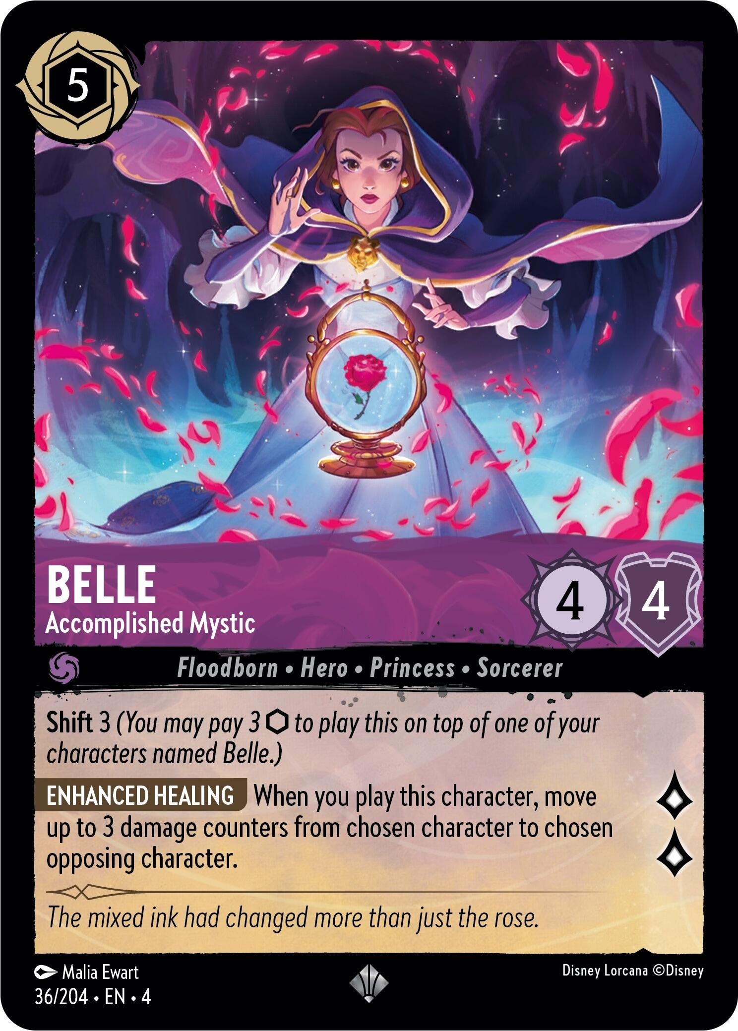 Image for Belle - Accomplished Mystic (36/204) (Ursula's Return) (4) - Disney Lorcana