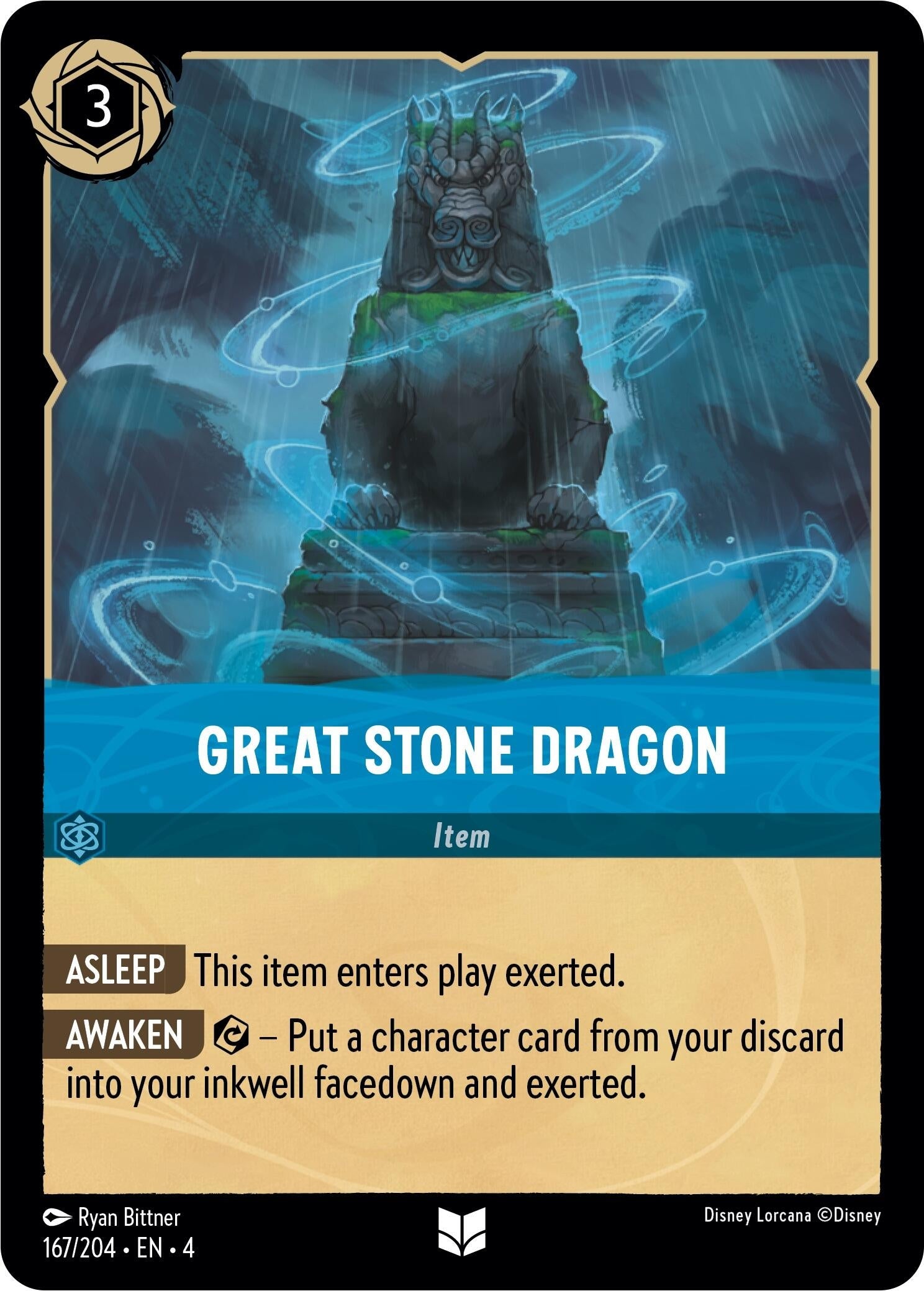 Image for Great Stone Dragon (167/204) (Ursula's Return) (4) - Disney Lorcana