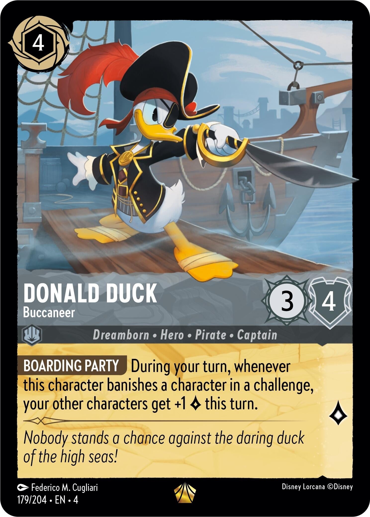 Image for Donald Duck - Buccaneer (179/204) (Ursula's Return) (4) - Disney Lorcana