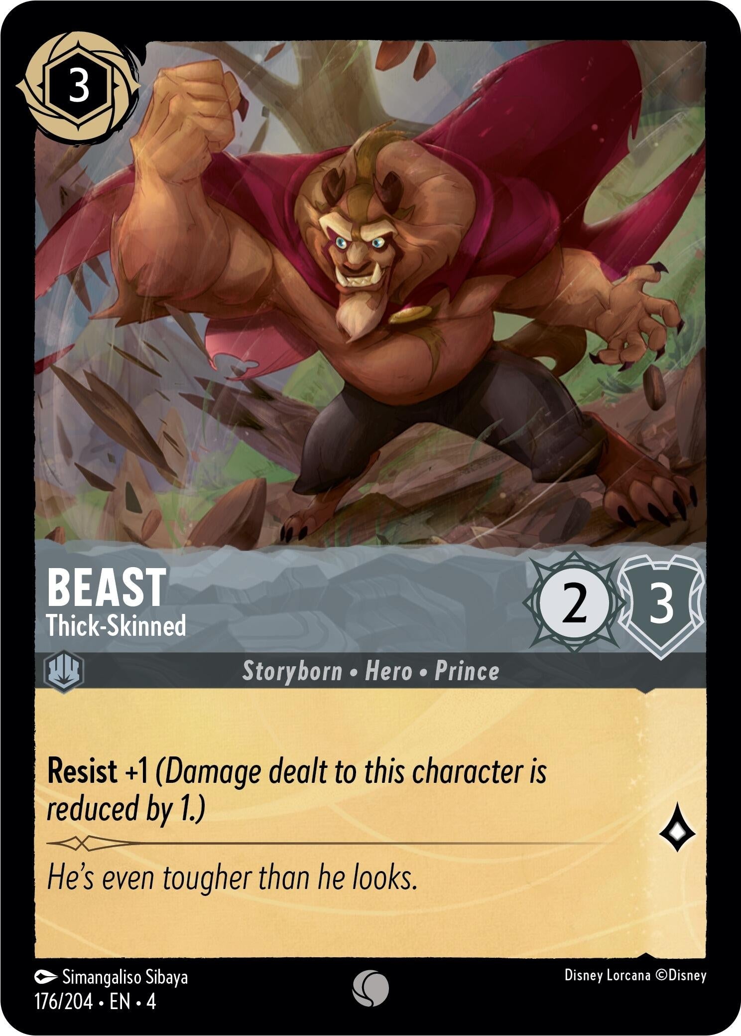 Image for Beast - Thick-Skinned (176/204) (Ursula's Return) (4) - Disney Lorcana