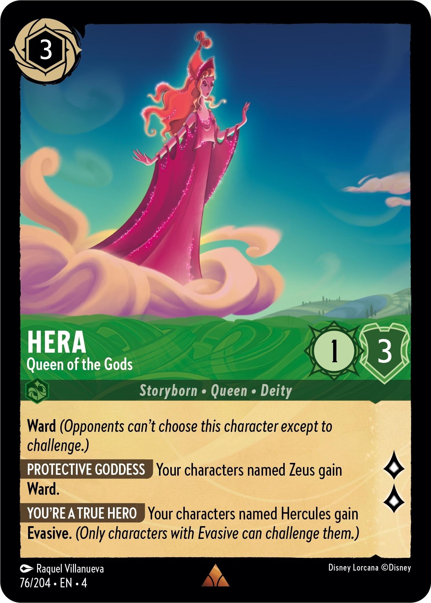 Image for Hera - Queen of the Gods (76/204) (Ursula's Return) (4) - Disney Lorcana