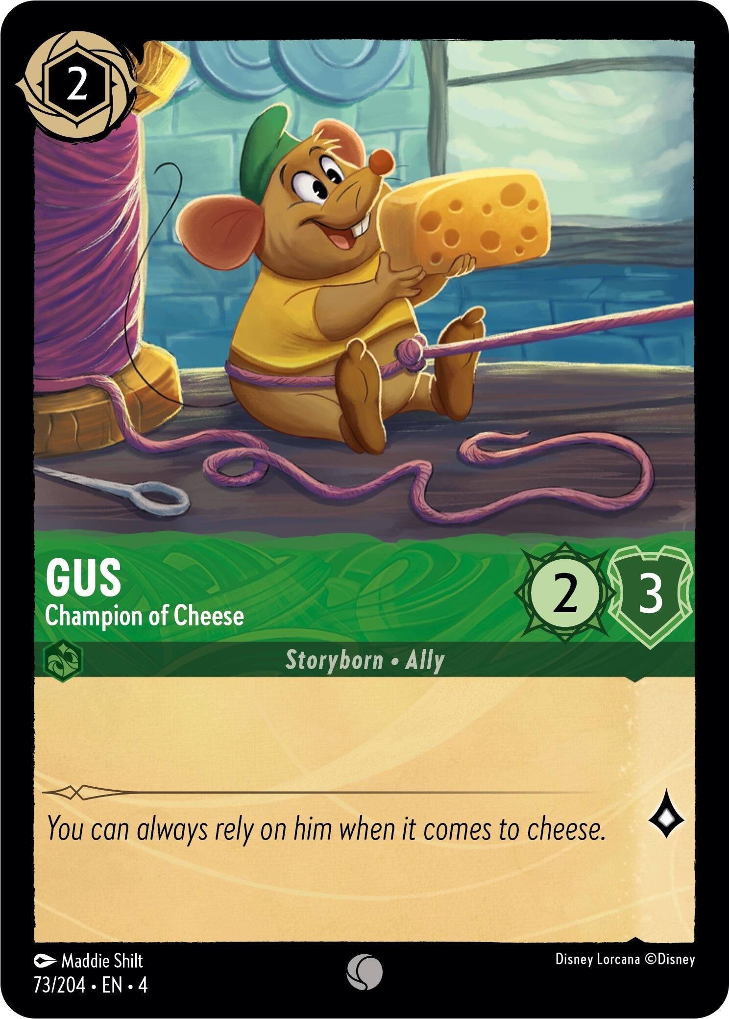 Image for Gus - Champion of Cheese (73/204) (Ursula's Return) (4) - Disney Lorcana