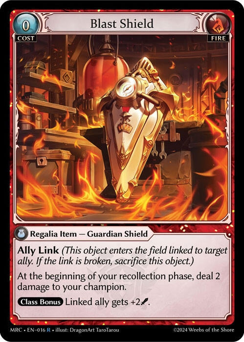 Image for Blast Shield (016) (Mercurial Heart) (MRC) - Grand Archive TCG