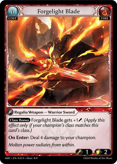 Image for Forgelight Blade (018) (Mercurial Heart) (MRC) - Grand Archive TCG
