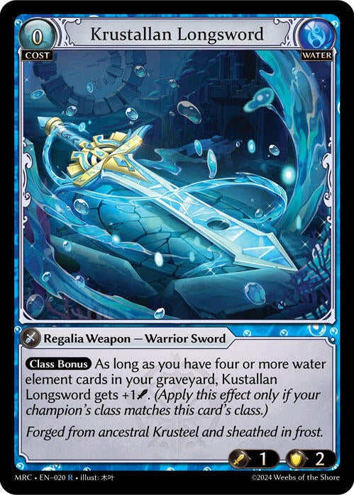 Image for Krustallan Longsword (020) (Mercurial Heart) (MRC) - Grand Archive TCG