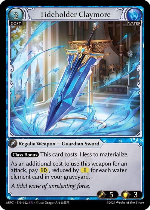 Image for Tideholder Claymore (022) (Mercurial Heart) (MRC) - Grand Archive TCG