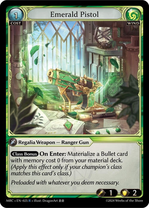 Image for Emerald Pistol (025) (Mercurial Heart) (MRC) - Grand Archive TCG