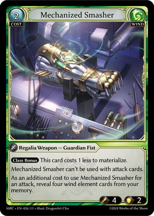 Image for Mechanized Smasher (026) (Mercurial Heart) (MRC) - Grand Archive TCG