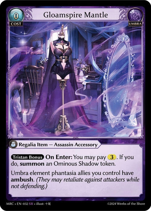 Image for Gloamspire Mantle (032) (Mercurial Heart) (MRC) - Grand Archive TCG