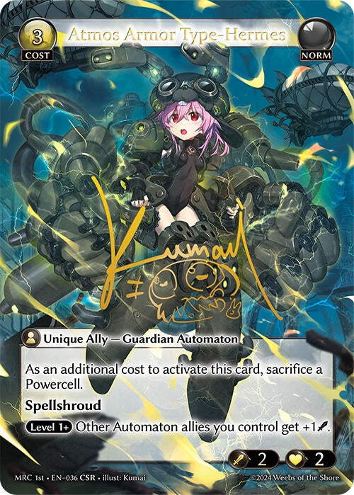 Image for Atmos Armor Type-Hermes (CSR) (036) (Mercurial Heart) (MRC) - Grand Archive TCG