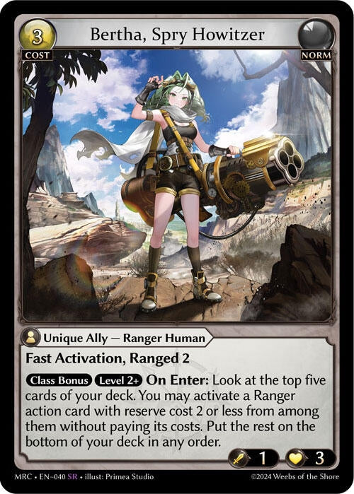 Image for Bertha, Spry Howitzer (040) (Mercurial Heart) (MRC) - Grand Archive TCG