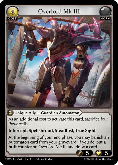 Image for Overlord Mk III (063) (Mercurial Heart) (MRC) - Grand Archive TCG
