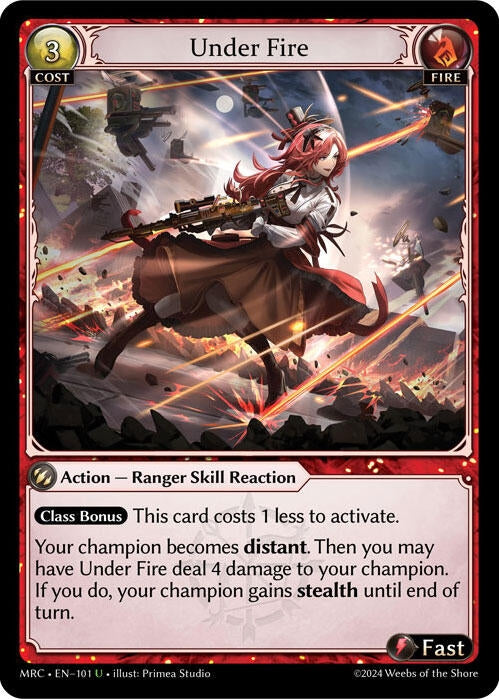 Image for Under Fire (101) (Mercurial Heart) (MRC) - Grand Archive TCG