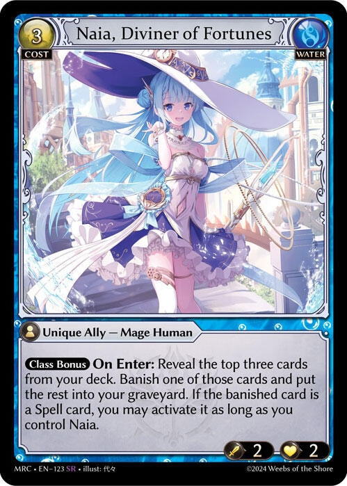 Image for Naia, Diviner of Fortunes (123) (Mercurial Heart) (MRC) - Grand Archive TCG