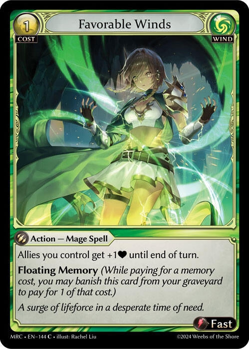 Image for Favorable Winds (144) (Mercurial Heart) (MRC) - Grand Archive TCG
