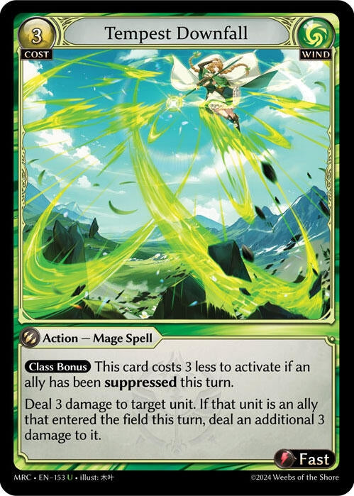 Image for Tempest Downfall (153) (Mercurial Heart) (MRC) - Grand Archive TCG