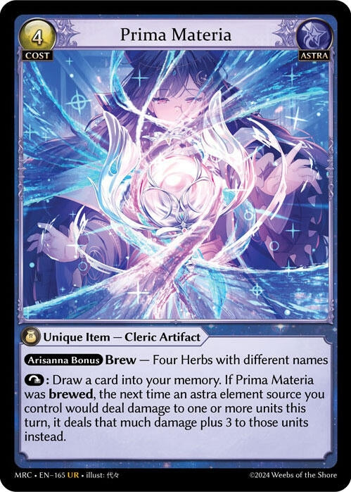 Image for Prima Materia (165) (Mercurial Heart) (MRC) - Grand Archive TCG