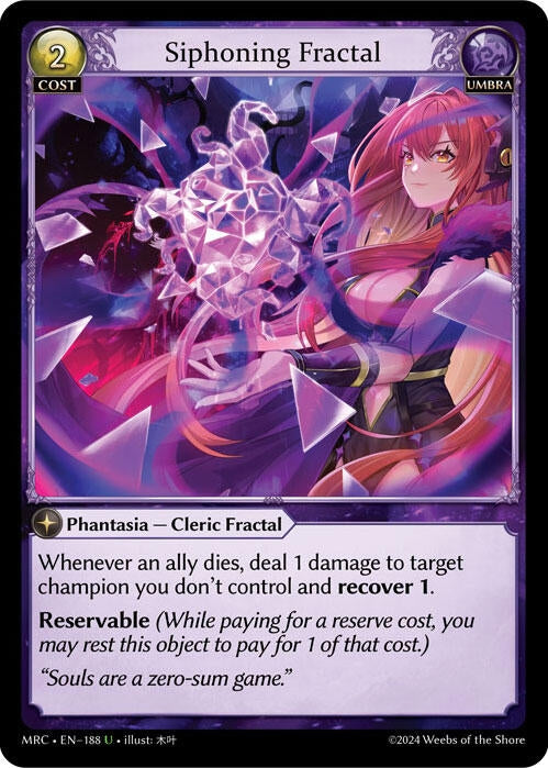 Image for Siphoning Fractal (188) (Mercurial Heart) (MRC) - Grand Archive TCG
