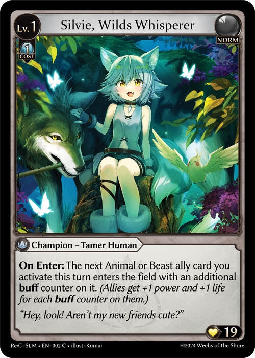 Image for Silvie, Wilds Whisperer (002) (Silvie Re:Collection, Slime Sovereign) (SLM) - Grand Archive TCG