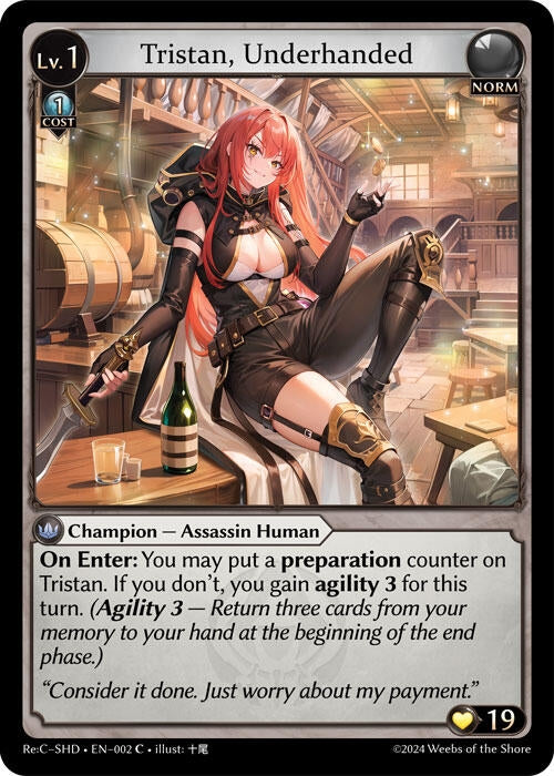 Image for Tristan, Underhanded (002) (Tristan Re:Collection, Shadowdancer) (SHD) - Grand Archive TCG