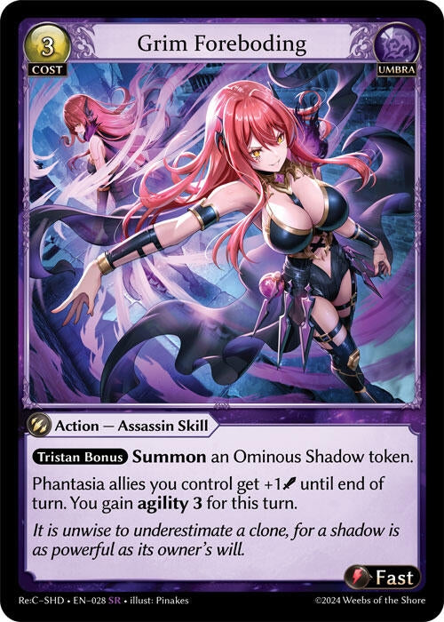 Image for Grim Foreboding (028) (Tristan Re:Collection, Shadowdancer) (SHD) - Grand Archive TCG