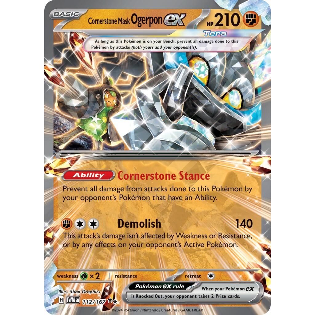 Cornerstone Mask Ogerpon ex (112/167) (SV06: Twilight Masquerade) - PokeBox USA