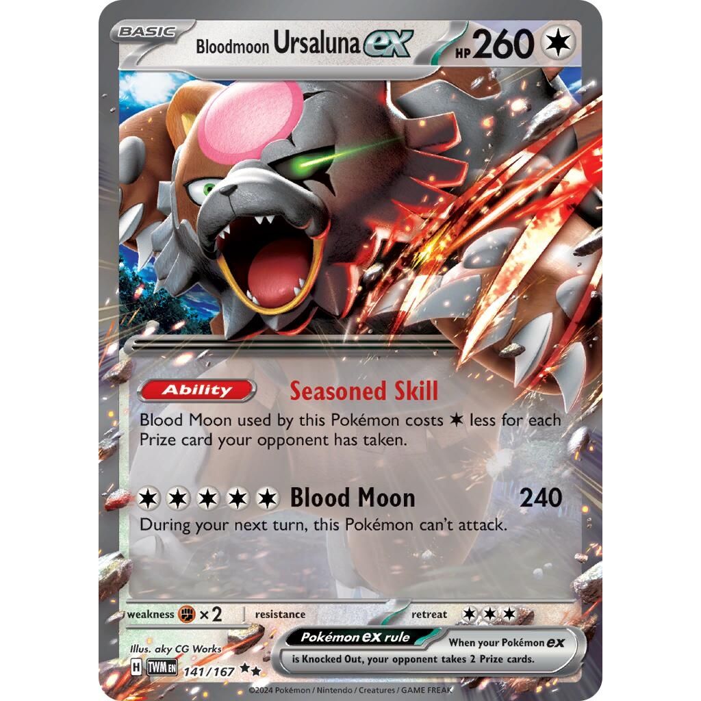 Bloodmoon Ursaluna ex (141/167) (SV06: Twilight Masquerade) - PokeBox USA