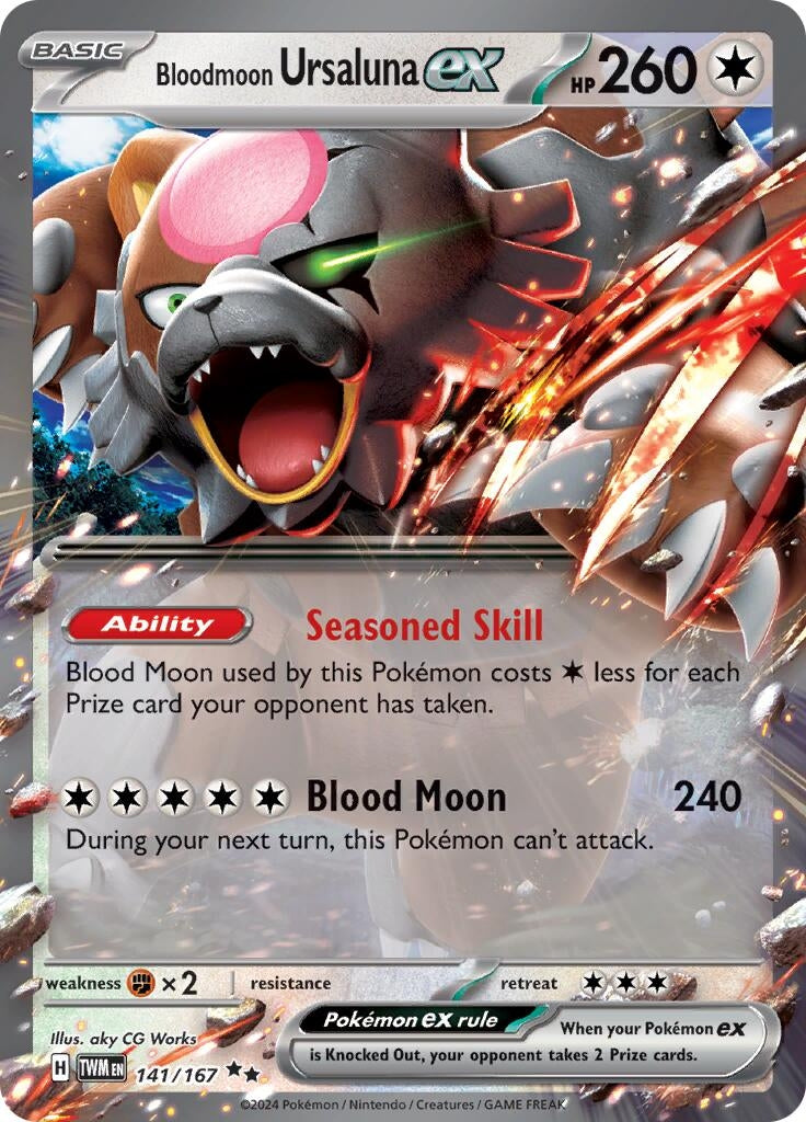 Bloodmoon Ursaluna ex (141/167) (SV06: Twilight Masquerade) - PokeBox USA