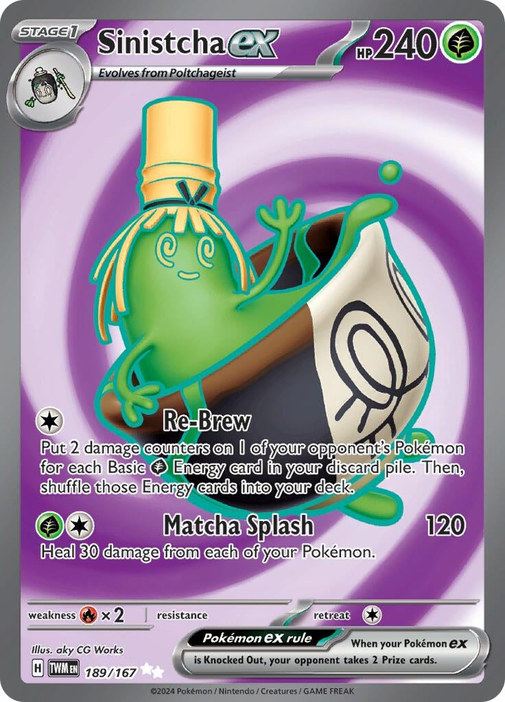 Sinistcha ex (189/167) (SV06: Twilight Masquerade) - PokeBox USA