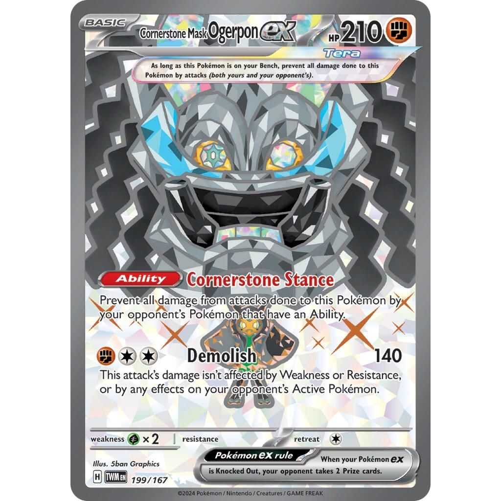 Cornerstone Mask Ogerpon ex (199/167) (SV06: Twilight Masquerade) - PokeBox USA