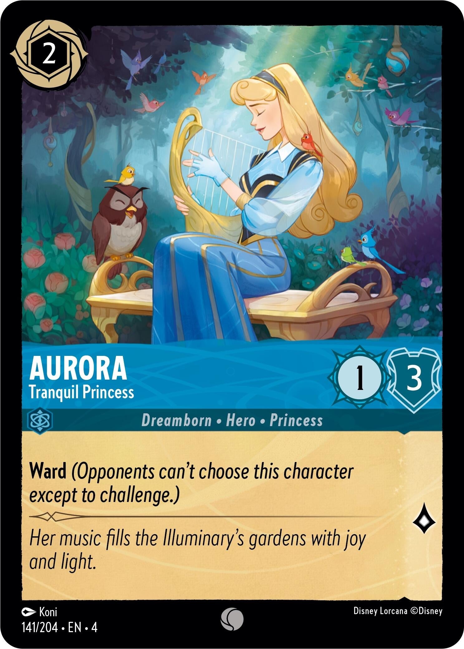 Image for Aurora - Tranquil Princess (141/204) (Ursula's Return) (4) - Disney Lorcana