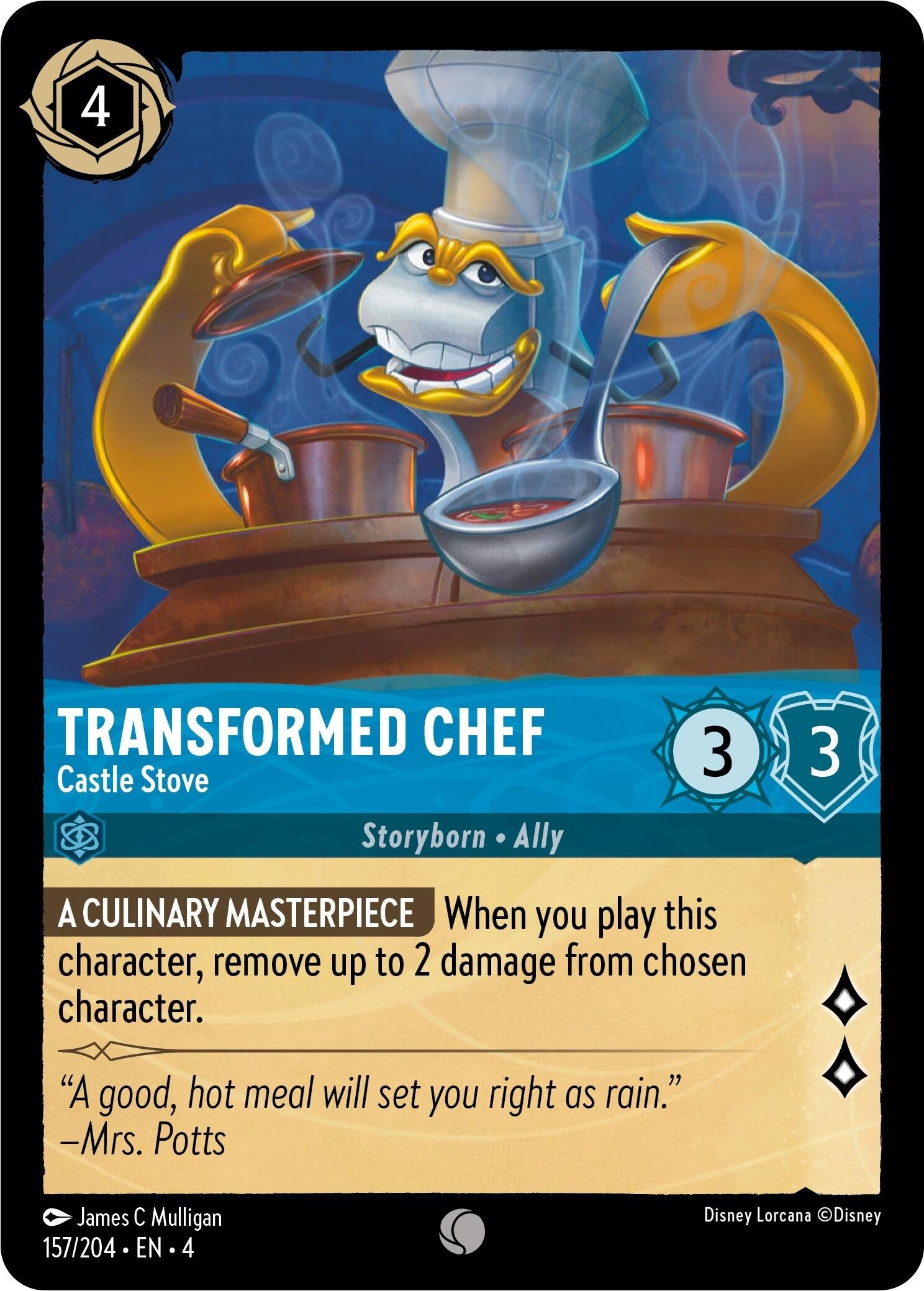 Image for Transformed Chef - Castle Stove (157/204) (Ursula's Return) (4) - Disney Lorcana