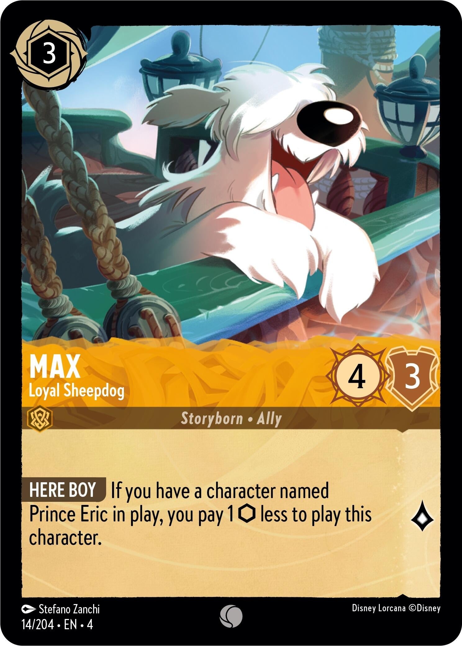 Image for Max - Loyal Sheepdog (14/204) (Ursula's Return) (4) - Disney Lorcana