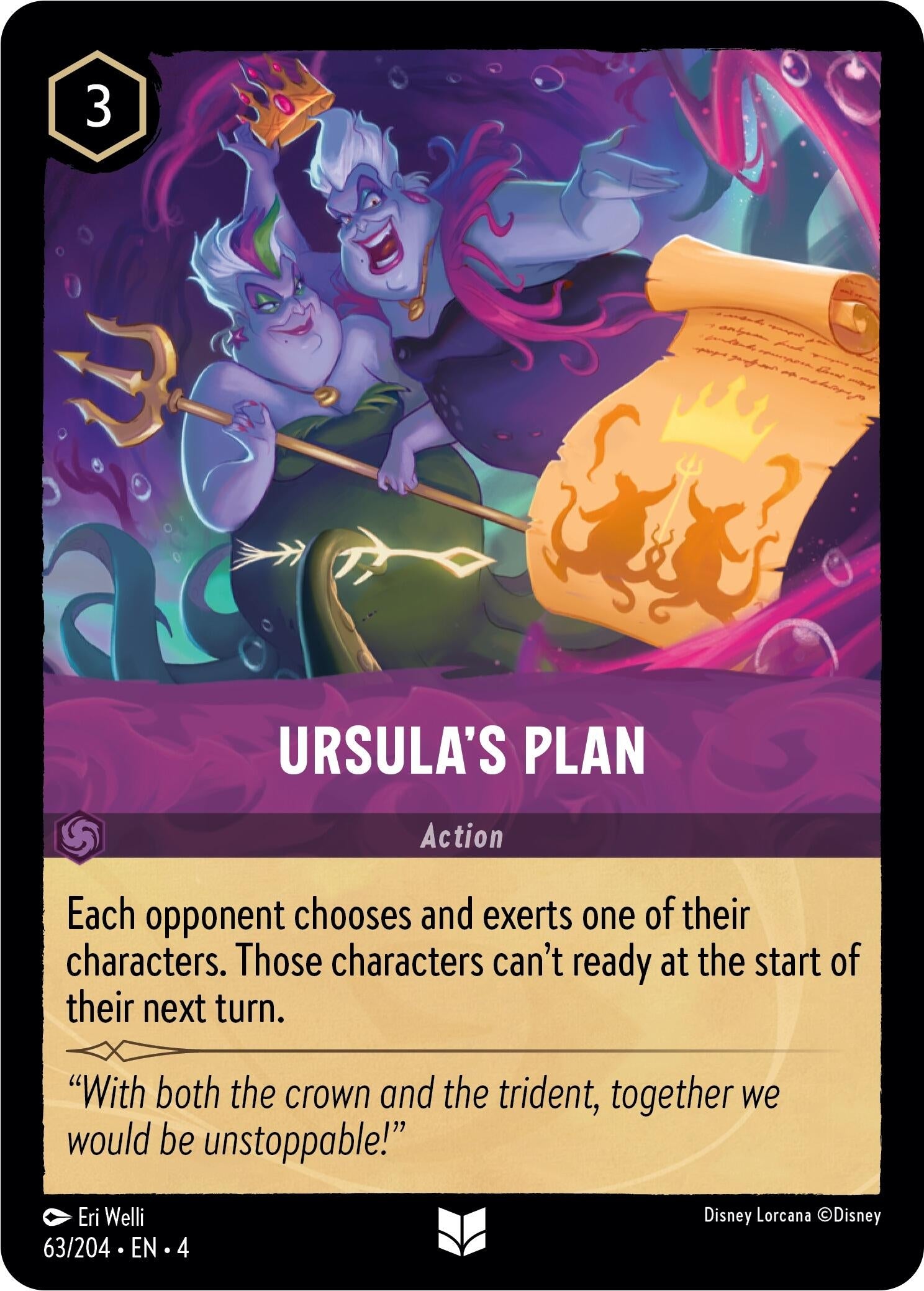 Image for Ursula's Plan (63/204) (Ursula's Return) (4) - Disney Lorcana