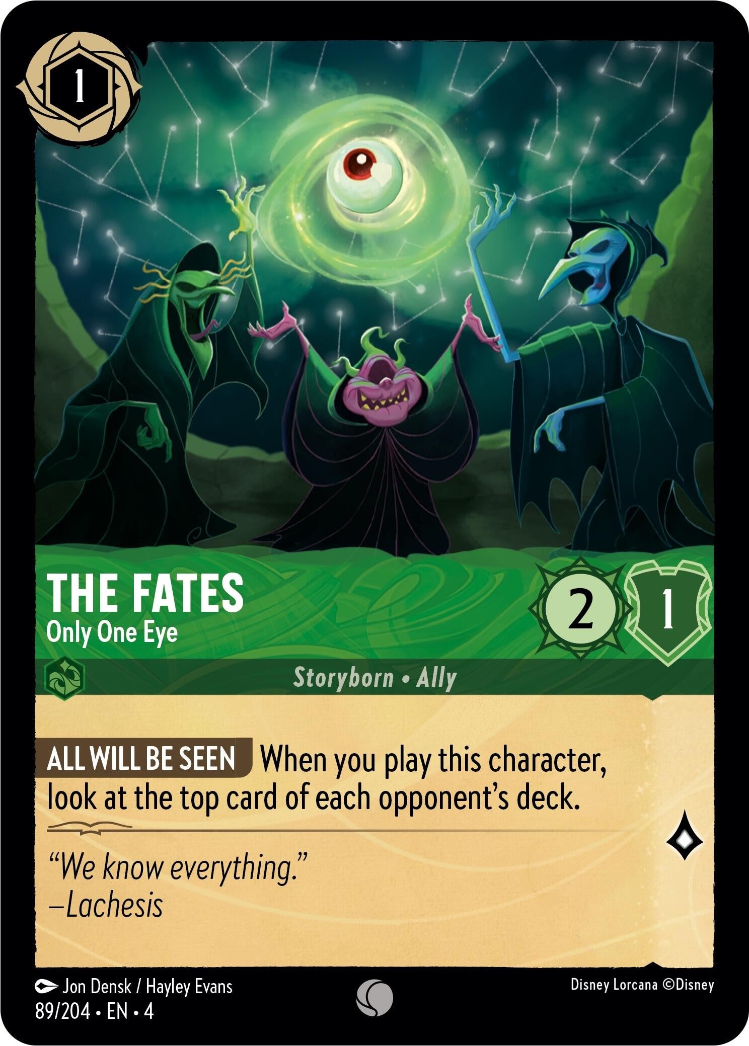 Image for The Fates - Only One Eye (89/204) (Ursula's Return) (4) - Disney Lorcana