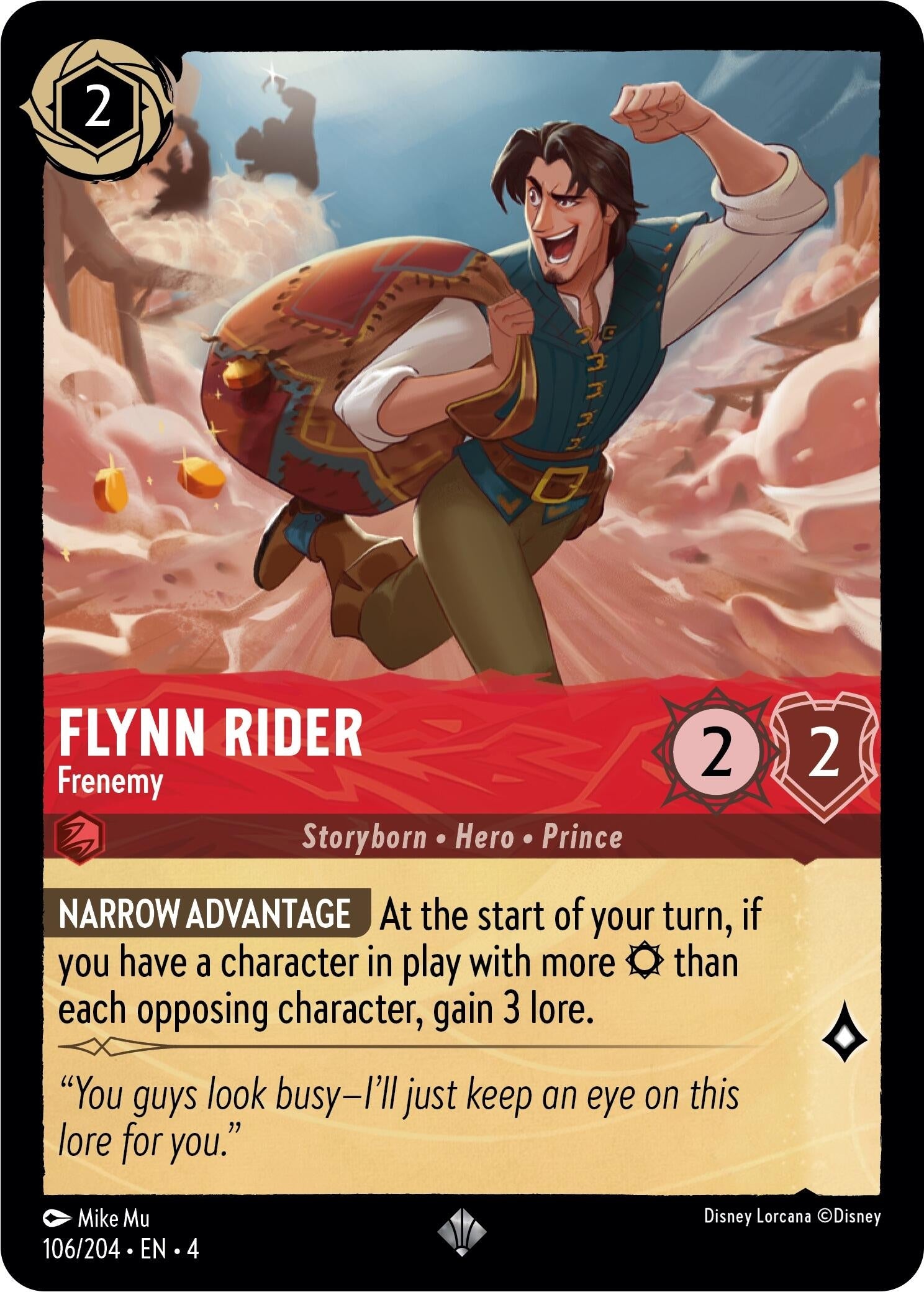 Image for Flynn Rider - Frenemy (106/204) (Ursula's Return) (4) - Disney Lorcana