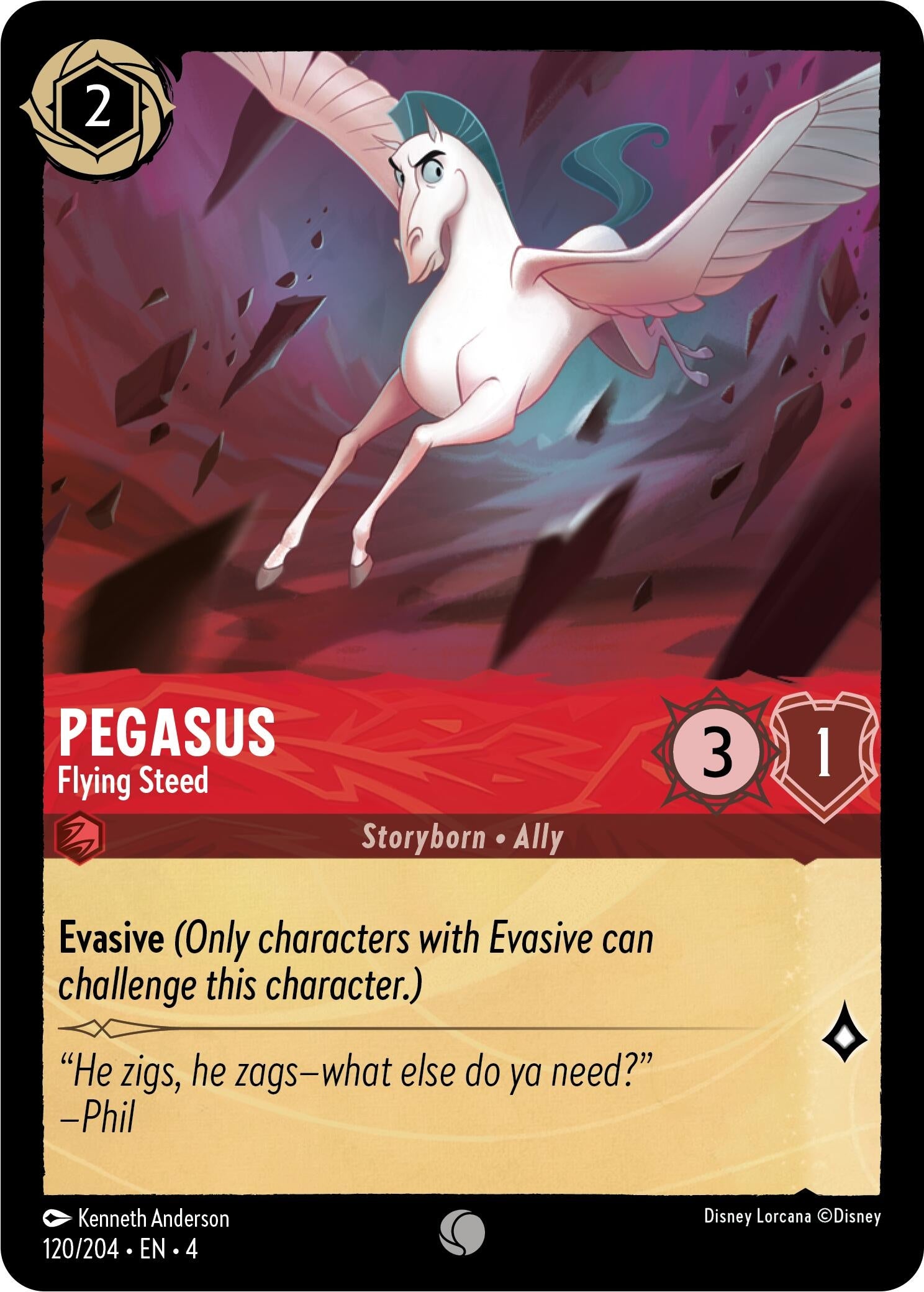 Image for Pegasus - Flying Steed (120/204) (Ursula's Return) (4) - Disney Lorcana