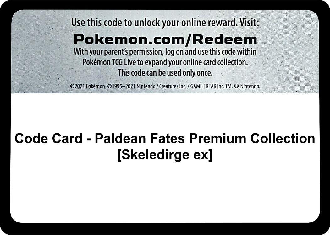Image for Code Card - Paldean Fates Premium Collection [Skeledirge ex] (SV: Paldean Fates) - Pokemon