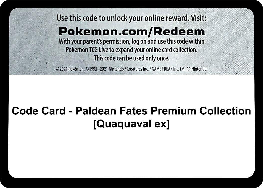 Image for Code Card - Paldean Fates Premium Collection [Quaquaval ex] (SV: Paldean Fates) - Pokemon