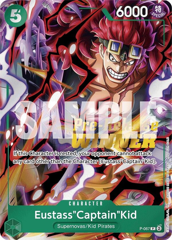 Image for Eustass"Captain"Kid (OP-07 Pre-Release Tournament) [Winner] (P-067) (One Piece Promotion Cards) (OP-PR) - One Piece Card Game